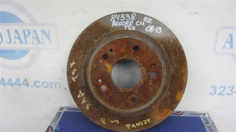 Тормозной диск задний HONDA ACCORD CU8 08-13 42510-TA0-A01 Б/У