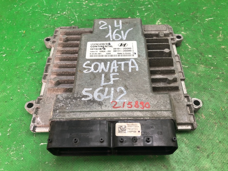 Блок управления двигателем HYUNDAI SONATA LF 2014- 2014 LF 2.4 G4KJ 39111-2GGK0 Б/У