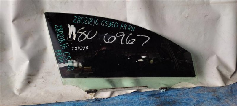 Стекло двери переднее правое LEXUS GS350 GS300 05-11 68101-30780 Б/У