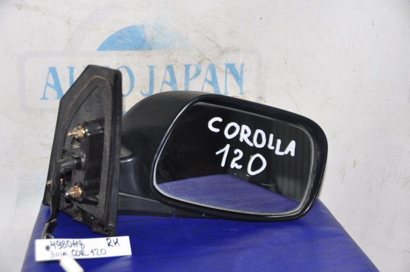 Зеркало правое TOYOTA COROLLA 120 00-07 87901-02160 Б/У