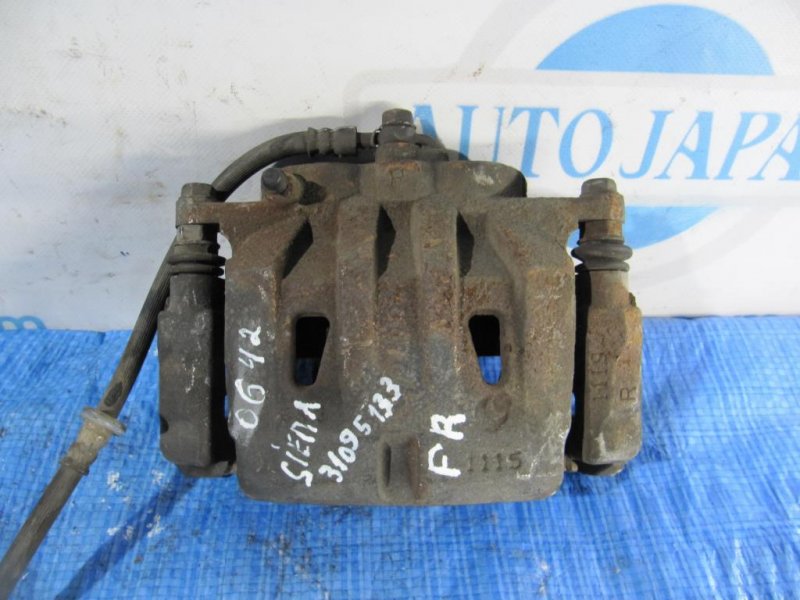 Суппорт тормозной передний правый TOYOTA SIENNA 11-16 2011 GSL30 3.5 2GR-FE 47730-0E031 Б/У