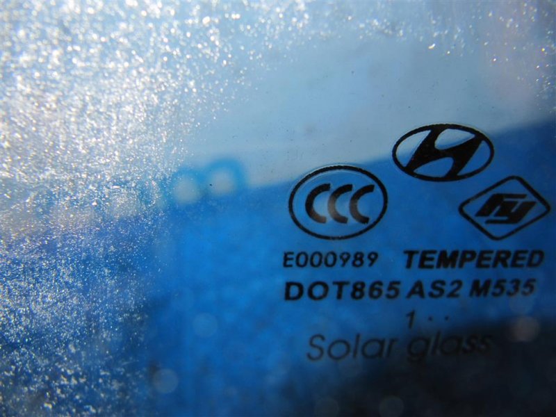 Стекло двери заднее левое SONATA YF 10-14 2012 Седан 2.4