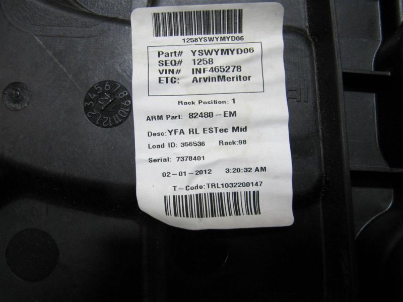 Стеклоподъемник задний левый SONATA YF 10-14 2012 Седан 2.4 Стеклоподъемник задний левый SONATA YF 10-14 2012 Седан 2.4