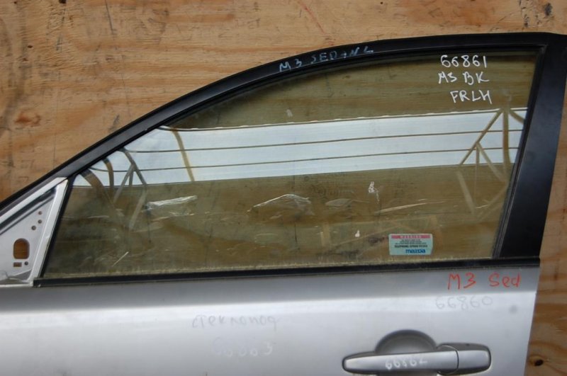Стекло двери переднее левое MAZDA 3 BK 03-08 BP4K-59-511B Б/У