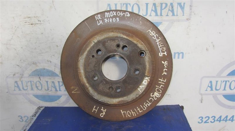 Запчасть тормозной диск задний ACURA MDX (YD2) 06-13 YD2 42510-STX-A00 Б/У Тормозной диск задний ACURA MDX (YD2) 06-13 YD2 42510-STX-A00 Б/У