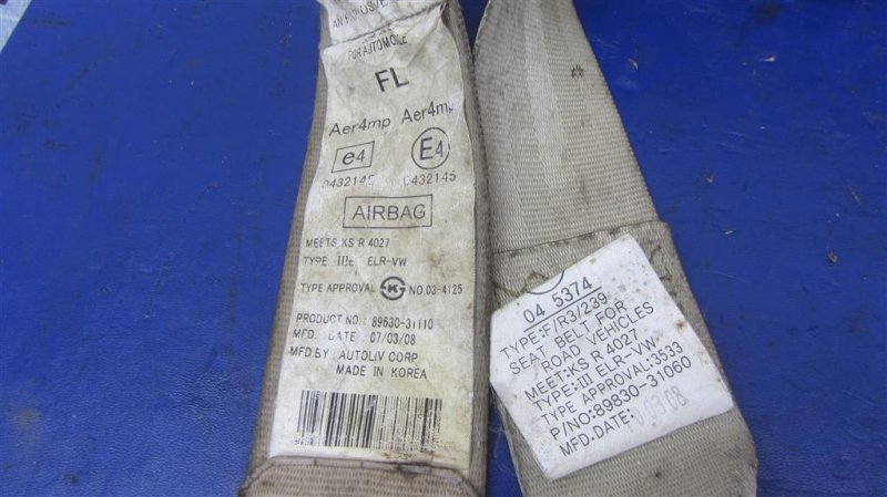 Ремень безопасности KIA SPORTAGE KM 04-10