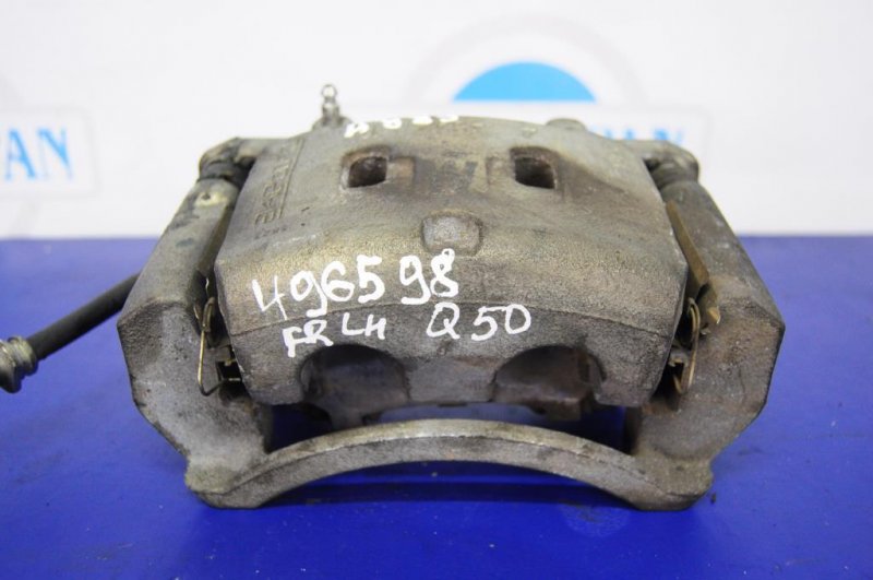 Суппорт тормозной передний правый INFINITI Q50 15-20 410014GA0A Б/У