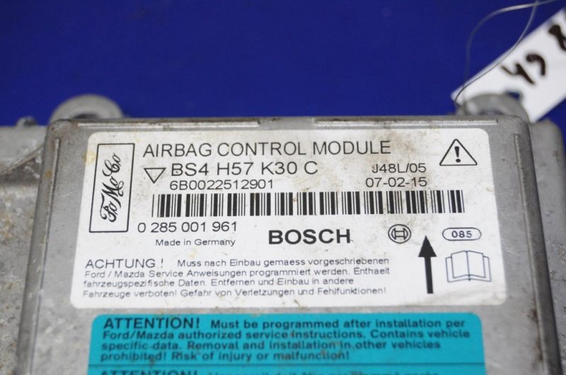 Запчасть блок управления airbag MAZDA 3 BK 03-08 BS4H-57-K30C Б/У Блок управления AIRBAG MAZDA 3 BK 03-08 BS4H-57-K30C Б/У