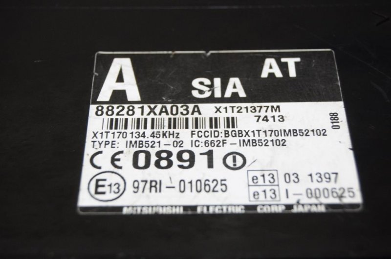 Блок иммобилайзера SUBARU TRIBECA B10 07-13 88281XA03A Б/У