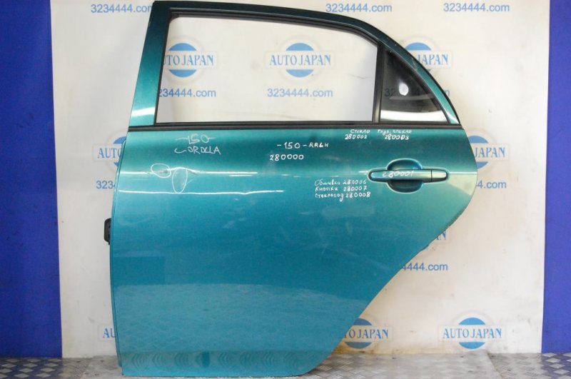 Стекло двери глухое заднее левое TOYOTA COROLLA 150 06-13 Б/У