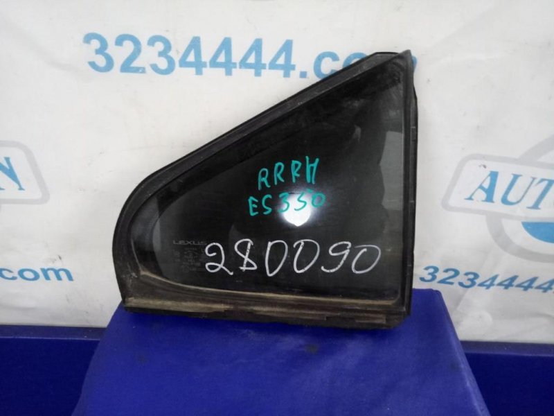 Стекло двери глухое заднее правое LEXUS ES350 06-12 68123-33070 Б/У