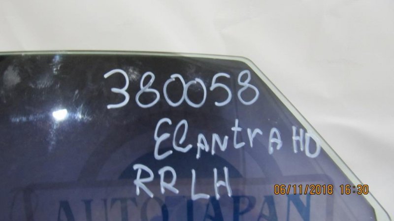 Стекло двери заднее левое ELANTRA HD 06-11