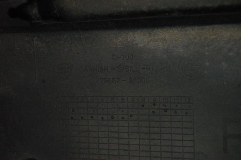 Накладка порога наружная передняя правая KYRON 05-15