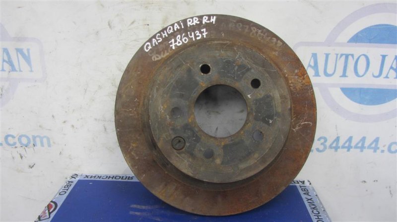 Тормозной диск задний NISSAN QASHQAI 07-14 43206-JD00A Б/У