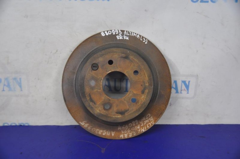 Тормозной диск задний NISSAN ALTIMA L32 07-12 2008 VQ25DE 4Cyl 43206-JA00A Б/У