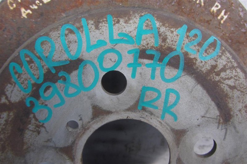 Тормозной диск задний COROLLA 120 00-07