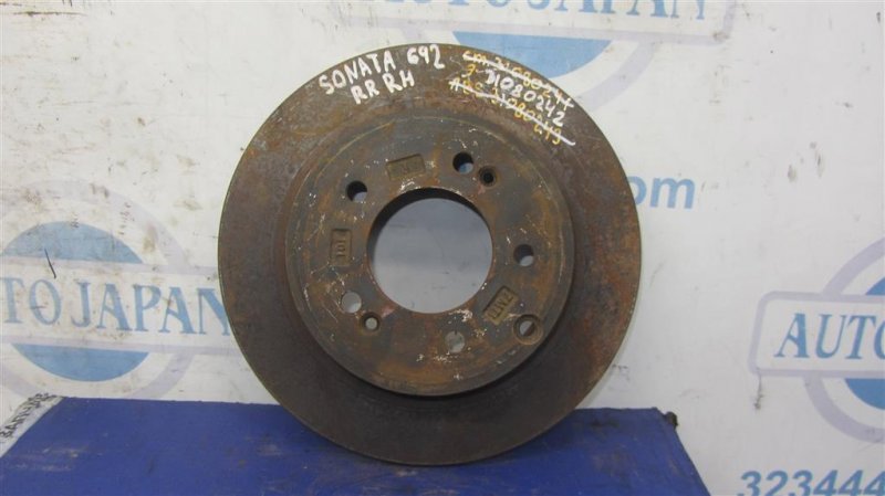 Тормозной диск задний HYUNDAI SONATA YF 10-14 2014 Седан 2.0 58411-3Q000 Б/У