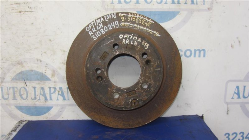 Тормозной диск задний KIA OPTIMA TF 11-16 2013 Седан 2.4 58411-3V500 Б/У