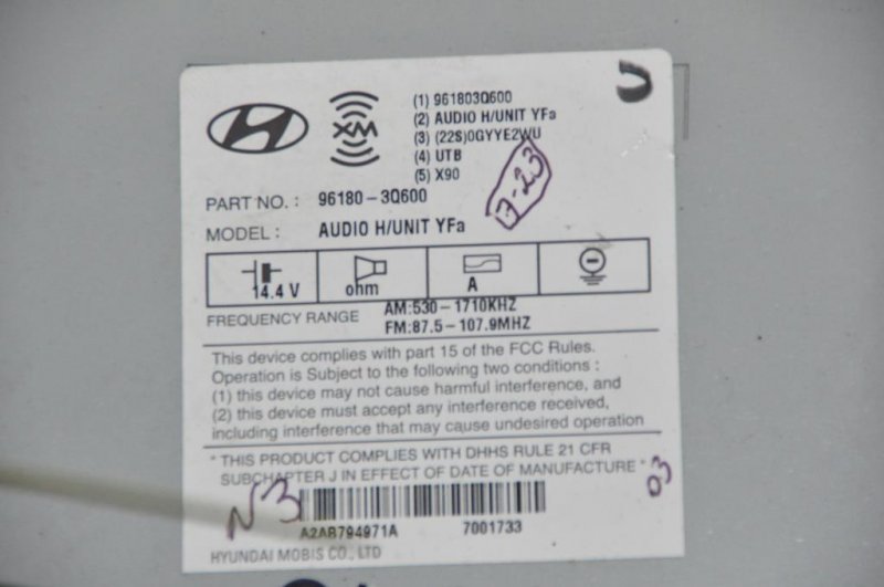 Магнитола HYUNDAI SONATA YF 10-14 Седан 2.4