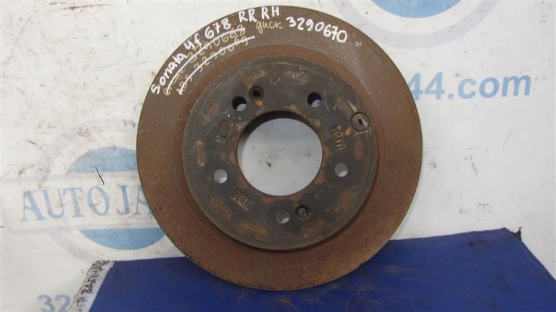 Запчасть тормозной диск задний HYUNDAI SONATA YF 10-14 2011 Седан 2.4 58411-3Q000 Б/У Тормозной диск задний HYUNDAI SONATA YF 10-14 2011 Седан 2.4 58411-3Q000 Б/У