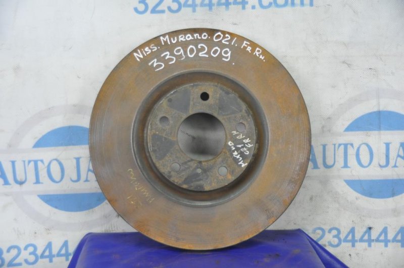 Запчасть тормозной диск передний NISSAN MURANO Z50 02-07 2006 Внедорожник 3.5 40206-EG000 Б/У Тормозной диск передний NISSAN MURANO Z50 02-07 2006 Внедорожник 3.5 40206-EG000 Б/У