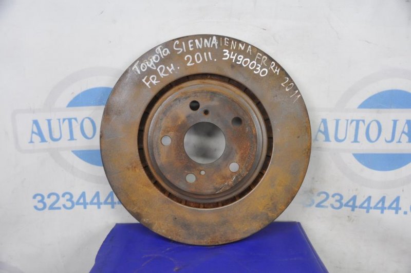 Тормозной диск передний TOYOTA SIENNA 11-16 43512-0E030 Б/У