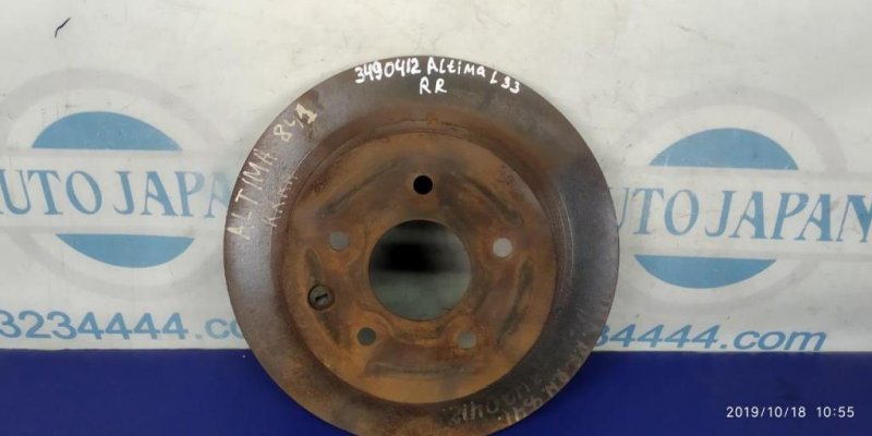 Тормозной диск задний NISSAN ALTIMA L33 12-18 2015 L33 2.5 43206-JA00B Б/У