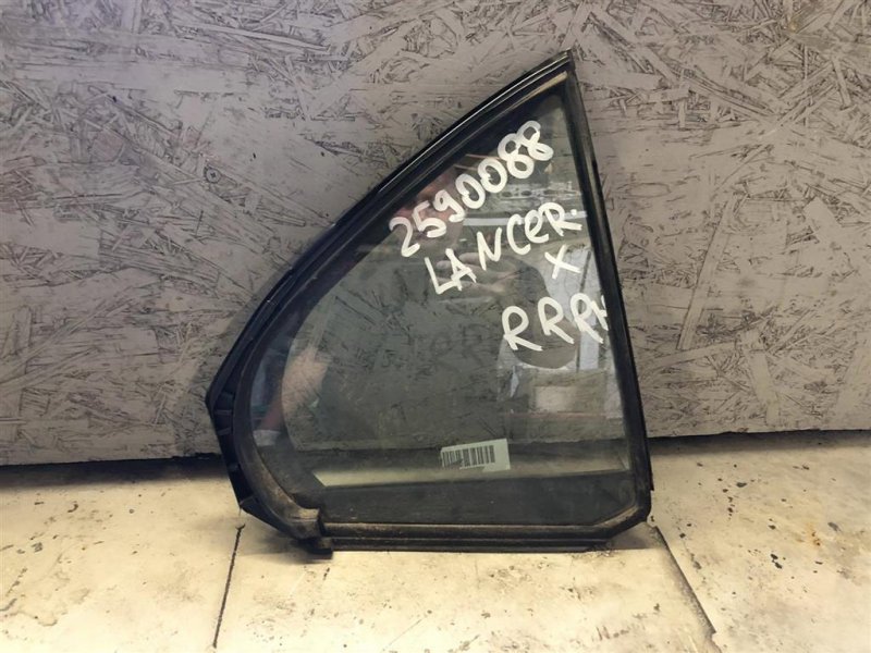 Стекло двери глухое заднее правое MITSUBISHI LANCER X 10 15-17 2016 Седан 2.0 5740A190 Б/У