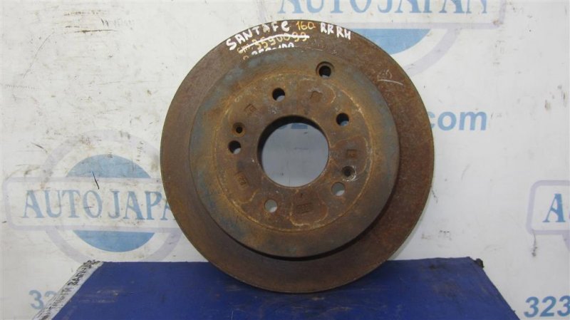 Тормозной диск задний HYUNDAI SANTA FE (CM) 05-12 2008 Внедорожник 3.3 58411-2P000 Б/У