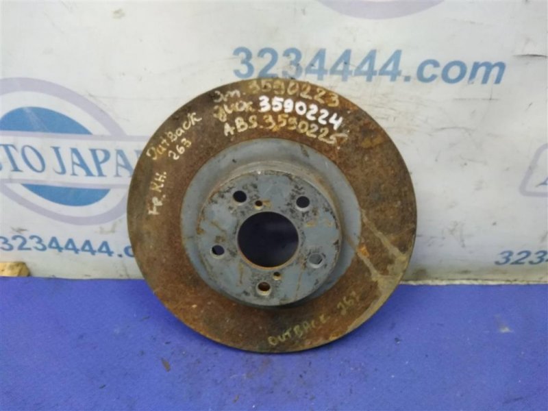 Тормозной диск передний SUBARU OUTBACK 09-14 BR 2012 Внедорожник 2.5 26300AG01A Б/У