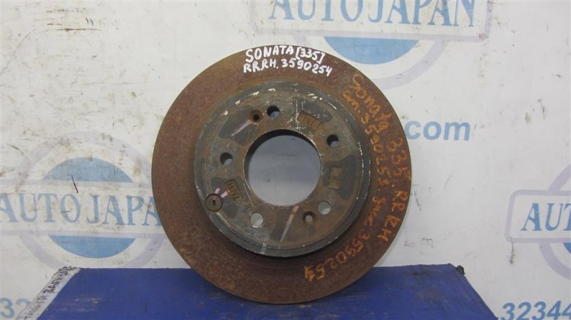 Тормозной диск задний HYUNDAI SONATA LF 2014- 2015 Седан 2.4 58411-3Q000 Б/У