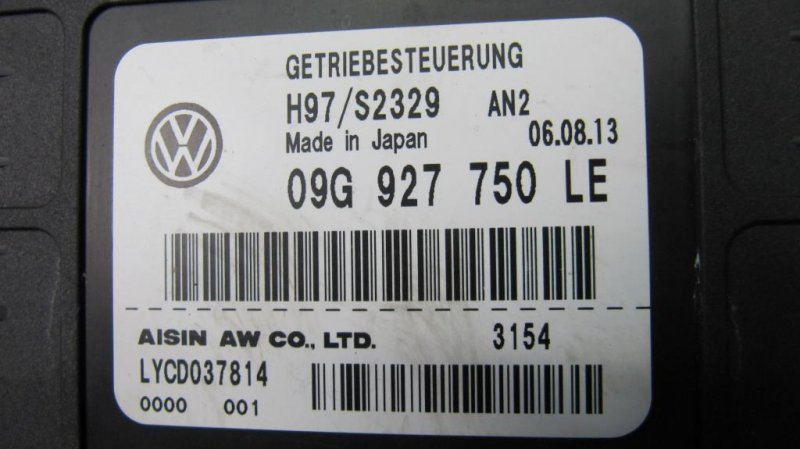 Блок управления АКПП VOLKSWAGEN JETTA USA 10-17 162 2.0 CBPA