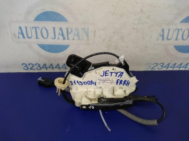 Замок двери передний правый VOLKSWAGEN JETTA USA 10-17 2015 162 2.0 CBPA 5K1 837 016 E Б/У