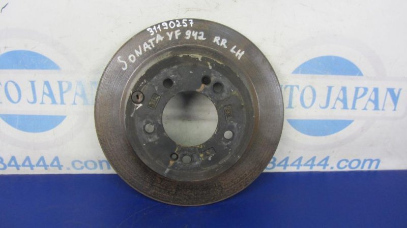 Тормозной диск задний HYUNDAI SONATA YF 10-14 2013 Седан 2.4 58411-3Q000 Б/У