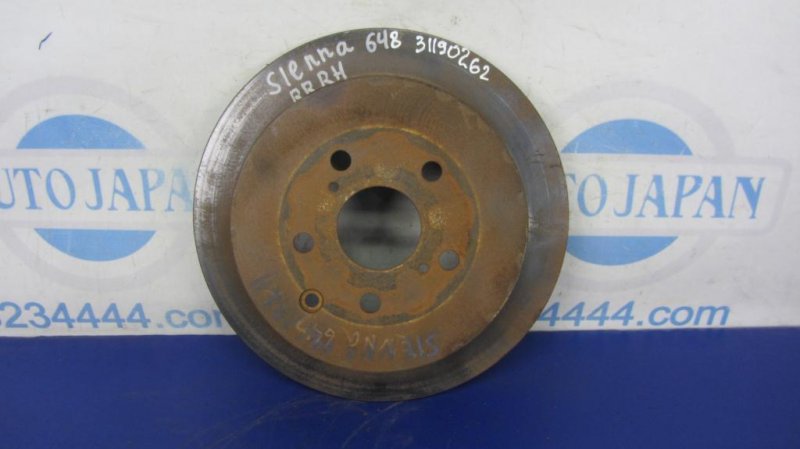 Тормозной диск задний TOYOTA SIENNA 11-16 2011 GSL30 3.5 2GR-FE 42431-0E020 Б/У