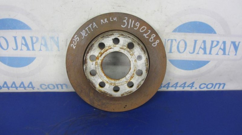 Тормозной диск задний VOLKSWAGEN JETTA USA 10-17 2016 162 1.4 CZTA 5C0 615 601 Б/У