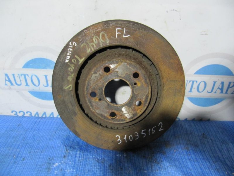 Тормозной диск передний TOYOTA SIENNA 11-16 2011 GSL30 3.5 2GR-FE 43512-0E030 Б/У