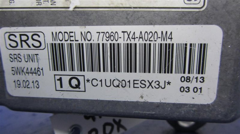 Блок управления AIRBAG RDX 12-19 2013 Внедорожник 3.5