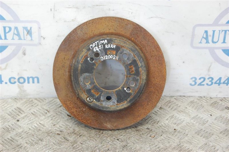 Тормозной диск задний KIA OPTIMA TF 11-16 2015 Седан 2.4 58411-3Q000 Б/У