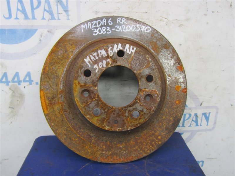 Тормозной диск задний MAZDA 6 GH 07-12 2009 Седан 2.5 GK2Y-26-251H Б/У