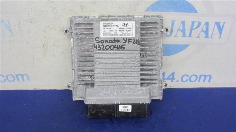 Запчасть блок управления двигателем HYUNDAI SONATA YF 10-14 2012 Седан 2.4 39111-2G667 Б/У Блок управления двигателем HYUNDAI SONATA YF 10-14 2012 Седан 2.4 39111-2G667 Б/У