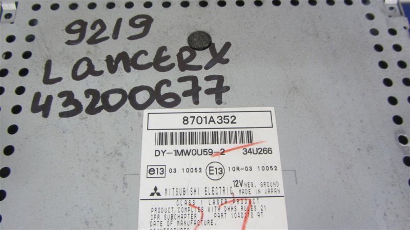 Магнитола LANCER X 10 07-15 2012 Седан 2.4