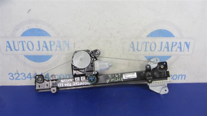 Стеклоподъемник передний правый NISSAN ALTIMA L33 12-18 2014 L33 2.5 80720-3TA0A Б/У