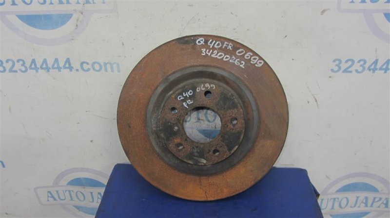 Тормозной диск передний INFINITI G25/G35/G37/Q40 06-14 2014 Седан 3.7 VQ37VHR 40206-EG00B Б/У