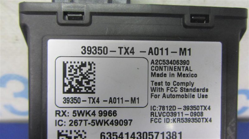 Блок управления дав.в шинах RDX 12-19 2014 Внедорожник 3.5 Блок управления дав.в шинах RDX 12-19 2014 Внедорожник 3.5