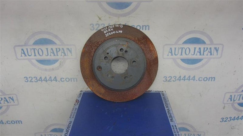 Запчасть тормозной диск задний ACURA MDX (YD2) 06-13 2007 YD2 3.7 42510-SZA-A10 Б/У Тормозной диск задний ACURA MDX (YD2) 06-13 2007 YD2 3.7 42510-SZA-A10 Б/У