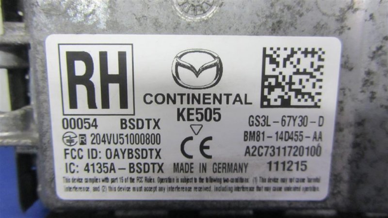 Датчик слепых зон задний правый 6 GH 07-12 2012 Седан 2.5 Датчик слепых зон задний правый 6 GH 07-12 2012 Седан 2.5