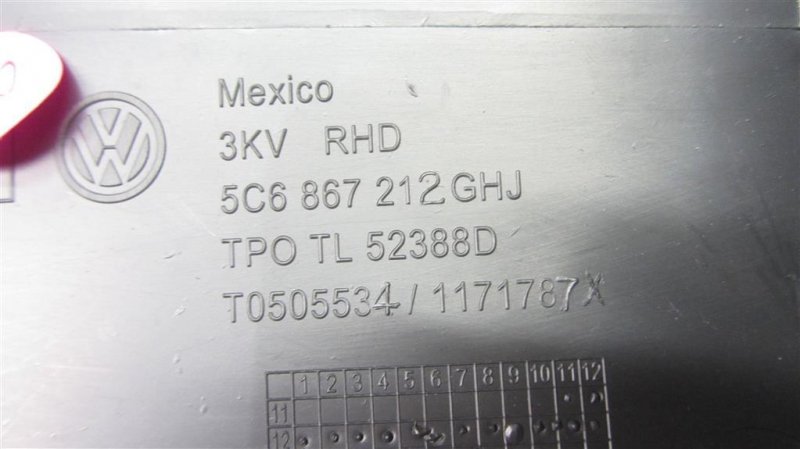 Карта двери задняя правая JETTA USA 10-17