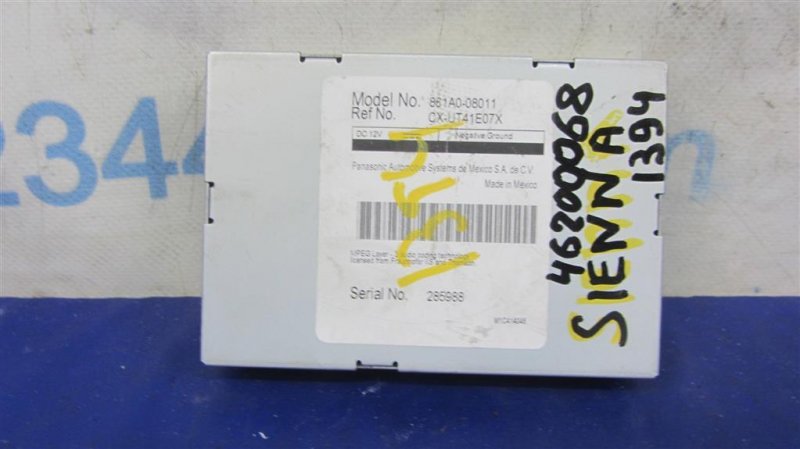 Блок управления мультимедиа TOYOTA SIENNA 11-16 2013 GSL30 3.5 2GR-FE 861A0-08011 Б/У