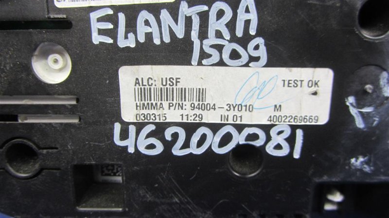 Панель приборов ELANTRA MD 10-15